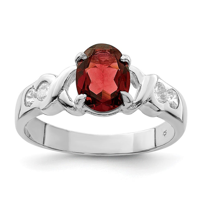Sterling silver cubic zirconia ring