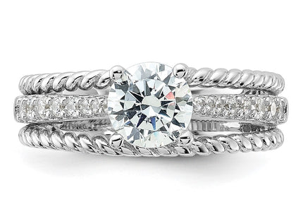 Sterling Silver Rings Style QR7561 - Classique Jewelry Inc.