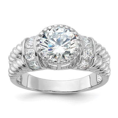 Sterling silver cubic zirconia ring