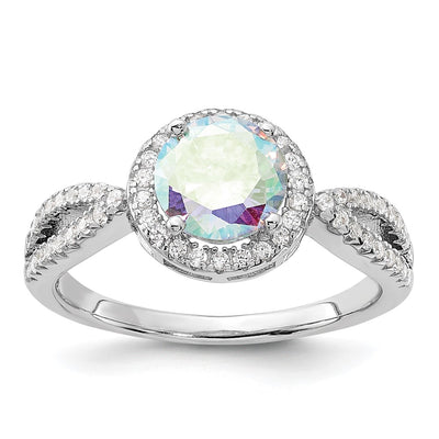 Sterling silver cubic zirconia ring
