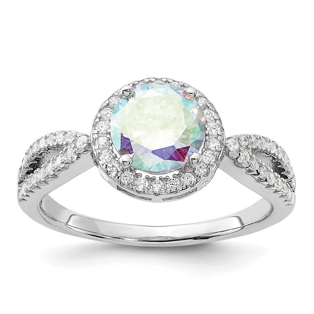 Sterling silver cubic zirconia ring