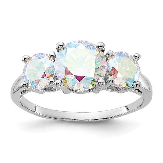 Sterling silver cubic zirconia ring