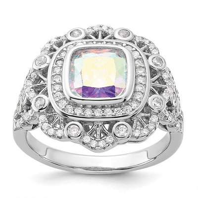 Sterling silver cubic zirconia ring