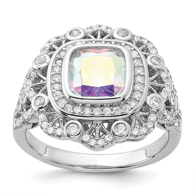 Sterling silver cubic zirconia ring