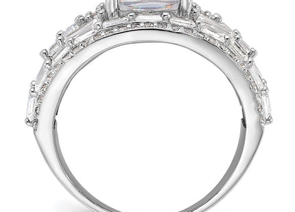 Sterling silver cubic zirconia ring, alternate view
