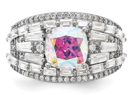 Sterling silver cubic zirconia ring, further view