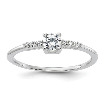 Sterling silver cubic zirconia ring