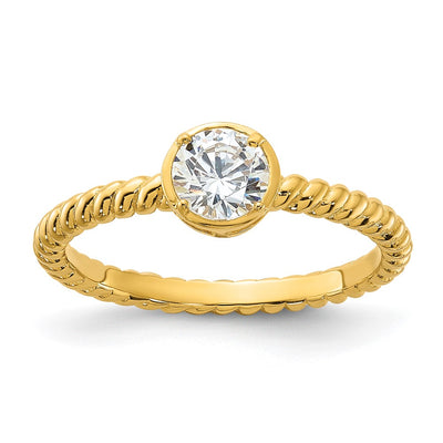 Sterling silver cubic zirconia ring