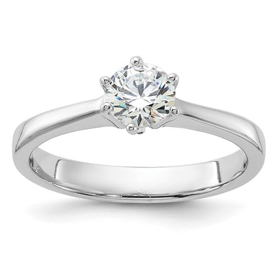Sterling silver cubic zirconia engagement ring