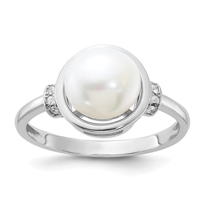 Sterling silver cubic zirconia circle ring