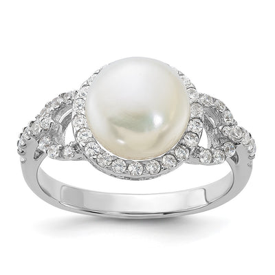 Sterling silver cubic zirconia ring