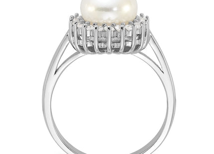 Sterling silver cubic zirconia ring, alternate view