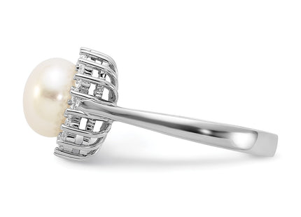 Sterling silver cubic zirconia ring, another view