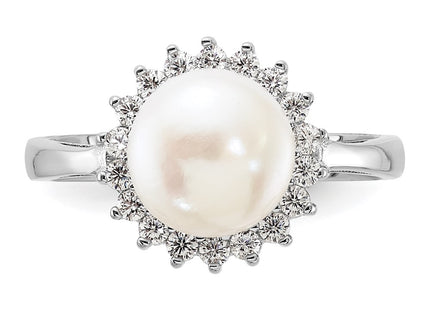 Sterling silver cubic zirconia ring, further view