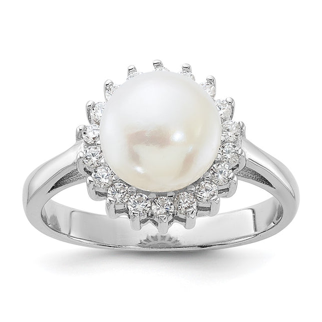 Sterling silver cubic zirconia ring