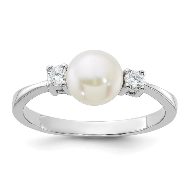 Sterling silver cubic zirconia ring