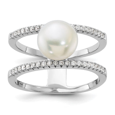 Sterling silver cubic zirconia ring