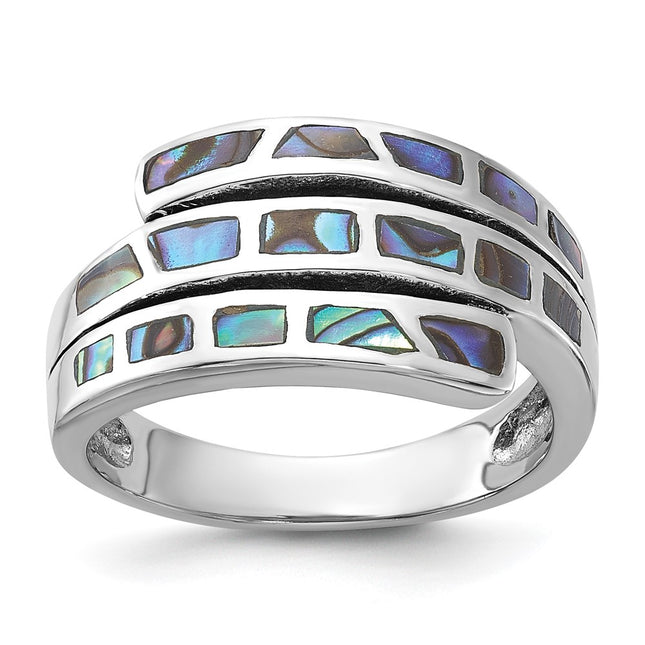 Sterling silver abalone band
