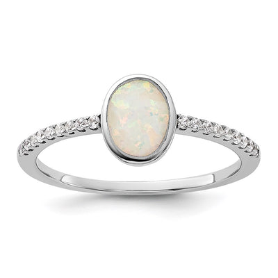 Sterling silver cubic zirconia ring