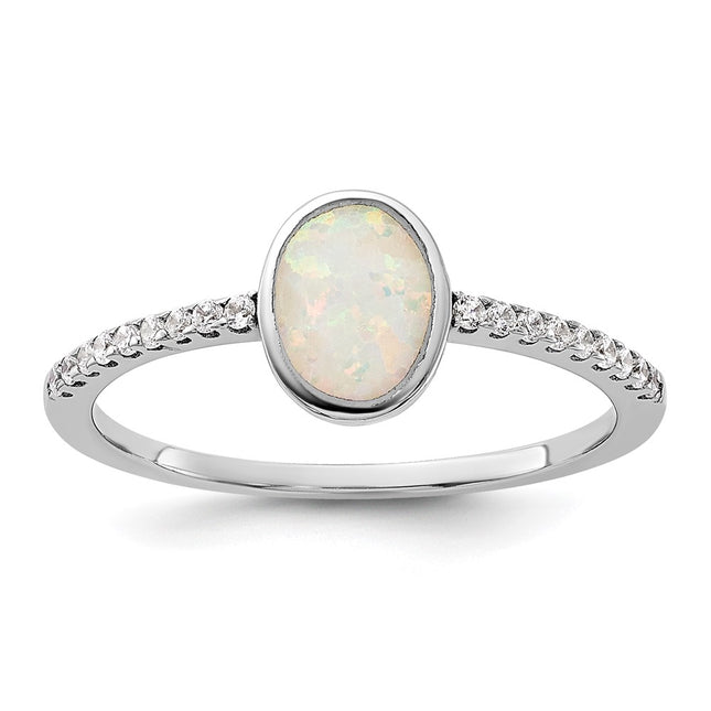 Sterling silver cubic zirconia ring