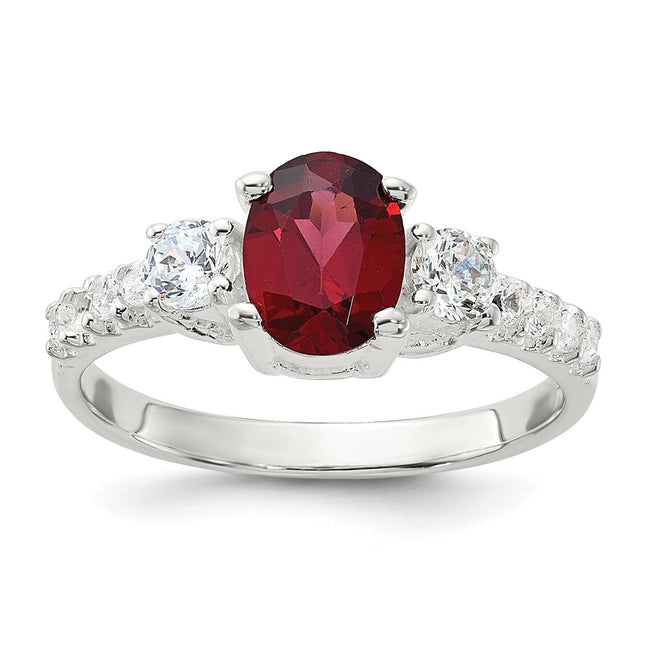 Sterling silver cubic zirconia ring