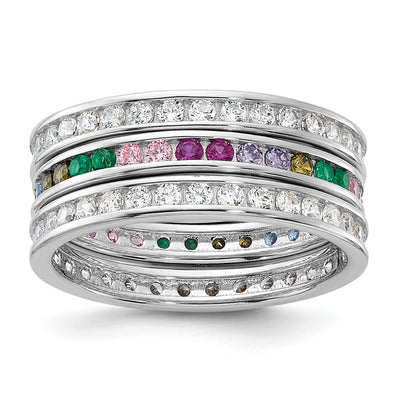 Sterling silver cubic zirconia band