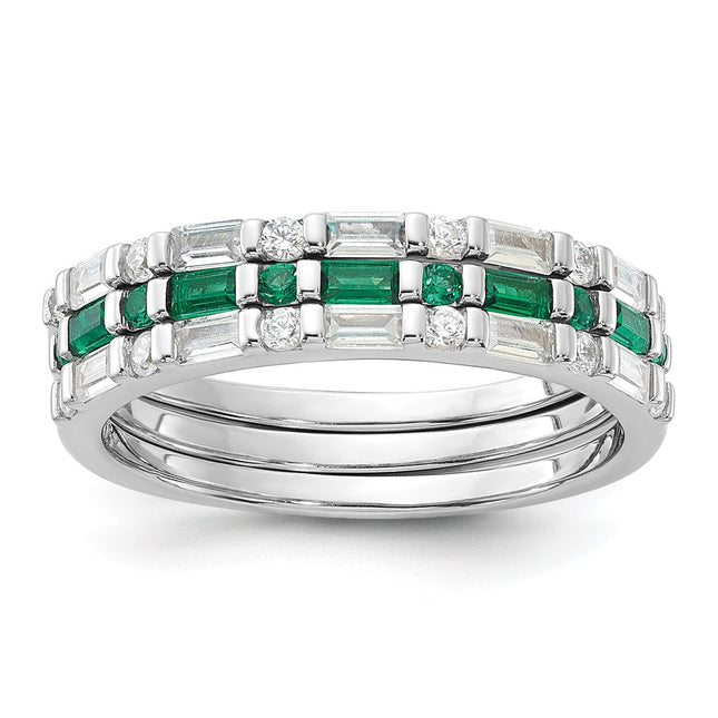 Sterling silver cubic zirconia ring