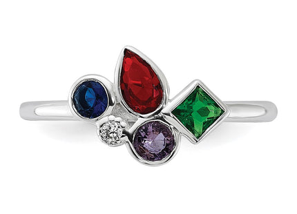 Sterling silver cubic zirconia ring, further view