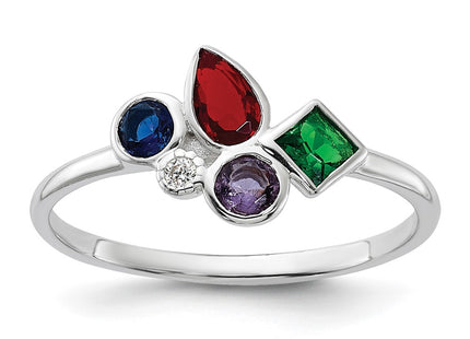 Sterling silver cubic zirconia ring