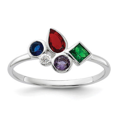 Sterling silver cubic zirconia ring