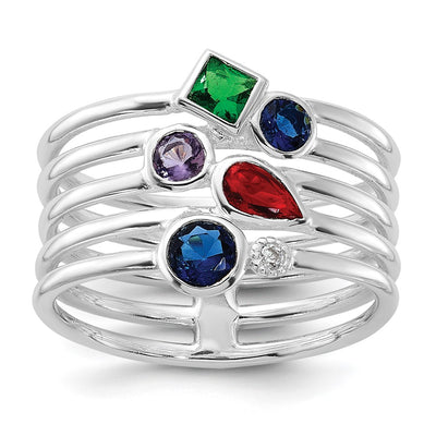 Sterling silver cubic zirconia ring