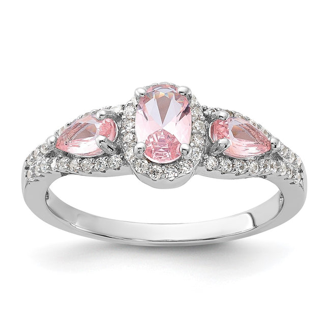 Sterling silver cubic zirconia ring