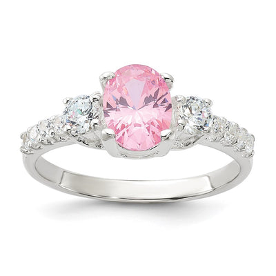 Sterling silver cubic zirconia ring
