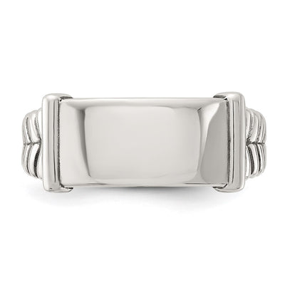Sterling Silver Oxidized Men's Ring
