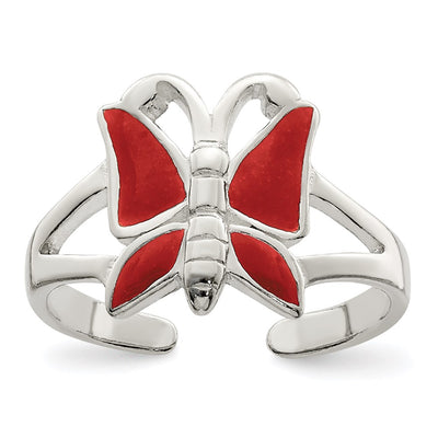 Sterling silver butterfly ring