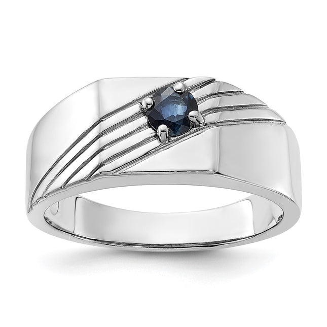 Sterling silver sapphire signet ring