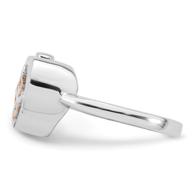 Sterling Silver Rhodium-plated with Rose-tone Circle Celtic Heart I STILL NEED YOU CLOSE TO ME (Inside) Ash Holder Size