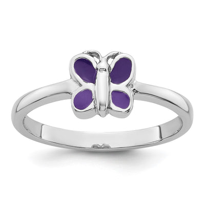 Sterling silver butterfly ring