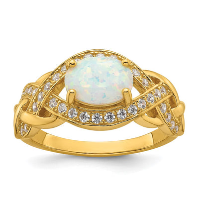 Sterling silver cubic zirconia ring