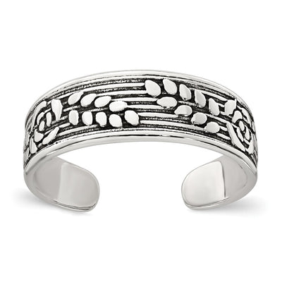 Sterling silver leaf ring