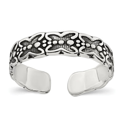 Sterling silver butterfly ring