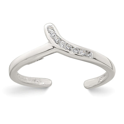 Sterling silver cubic zirconia ring