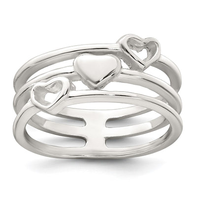 Sterling silver heart band