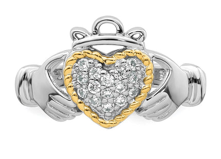 Silver/14k Two-Tone Rings Style QR7705 - Classique Jewelry Inc.