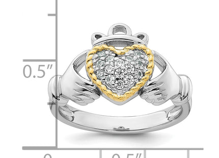 Silver/14k Two-Tone Rings Style QR7705 - Classique Jewelry Inc.