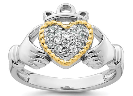 Silver/14k Two-Tone Rings Style QR7705 - Classique Jewelry Inc.