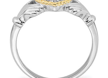 Silver/14k Two-Tone Rings Style QR7706 - Classique Jewelry Inc.