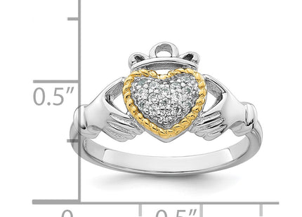 Silver/14k Two-Tone Rings Style QR7706 - Classique Jewelry Inc.