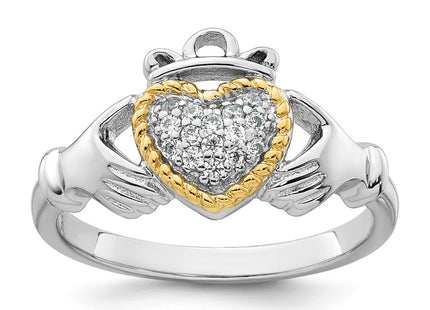Silver/14k Two-Tone Rings Style QR7706 - Classique Jewelry Inc.