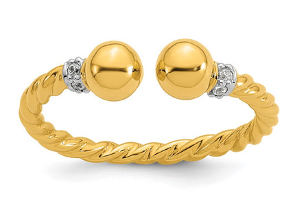 SS/Gold Plated Rings Style QR7709GP - Classique Jewelry Inc.